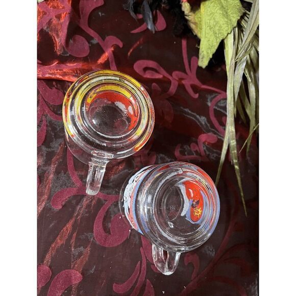 Set of 2 Vintage 1978 GARFIELD &  ODIE McDonalds Glass Coffee Mug by Jim Davis - Picture 3 of 3